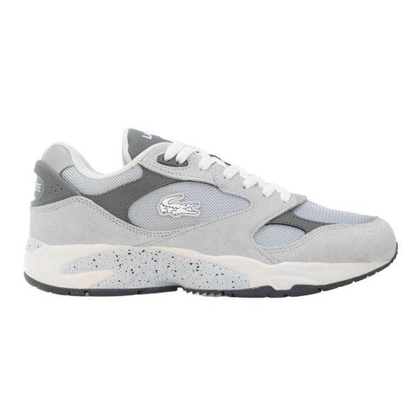 Lacoste Mens Storm 96 Vintage Leather Sneakers / Gray